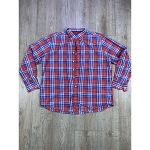 Vineyard Vines Shirt Men XL Slim Fit Tucker Pink Blue Check Preppy Whale *FLAW*‎